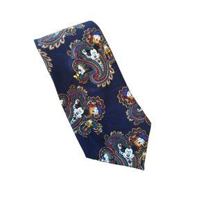 Disney Mickey Unlimited Mens Ties Blue Red Paisley Mickey Donald Goofy Pluto
